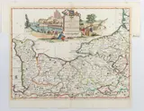 Giovambattista Albrizzi, Carta Geografica del Governo Della Normandia, 1740, Engraving