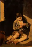 Giovanni Signorini, Portrait of a young boy - From Esteban Murillo, Oil on canvas