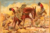 Mario Vellani Marchi, Askari, Mixed media on cardboard