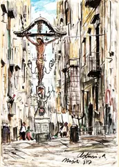 Vecchia Napoli by Antonio Asturi, 1957, offered Jul 2025