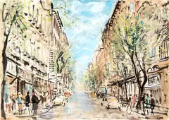 Via Scarlatti al Vomero by Antonio Asturi, 1952, offered Jul 2025