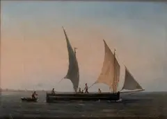 Salvatore Petruolo, Seaside landscape, 1897