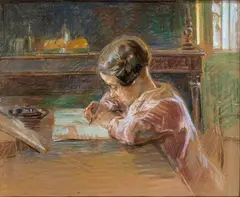 Gino Piccioni, Child studying, 1920