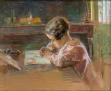 Gino Piccioni, Child studying