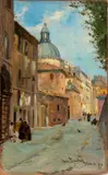 Luigi Cicerchia, Village glimpse, 1933
