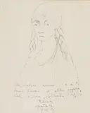 Berenice portrait by Corrado Cagli, 1964, Dedication signed Corrado Cagli and dated Christmas, offered Jul 2025