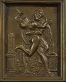 Hercules and Antaeus by Galeazzo Mondella detto il Moderno, Bronze brown patina, offered Jul 2025