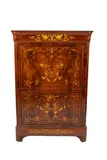 Louis Edouard Lemachard, French Charles X secretaire, mahogany wood inlaid with boxwood attributed to Louis Edouard Lemachard (1795-1872)