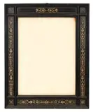 Pogliani Ferdinando, Italian ivory inlaid frame, This elegant frame represents a significant example of refined Lombard cabinet-making from the second half of