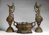 Antonio Pandiani, Italian gilded triptych, made of brass