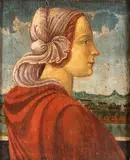 Cosimo Rosselli, Portrait of a Lady in profile, Tempera on panel