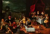 Frans Francken Ii., Lazarus and the Rich Epulon