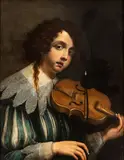 Cesare Dandini, Portrait of a violinist (Bartolomeo Landini?), The painting is accompanied by the expertises of Prof. Francesca Baldassari and Prof. Sandro Bellesi. Prof. Bellesi