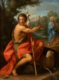 Placido Costanzi, Saint John the Baptist points to Christ as the Lamb of God, Forte del suo decennale periodo di apprendistato