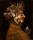 Giuseppe Arcimboldo, Summer, The canvas is an early replica of the painting by Giuseppe Arcimboldo in the Kunsthistorisches Museum in Vienna