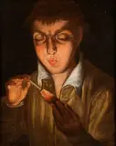 Young man blowing on an embers by Domínikos Theotokópoulos El Greco, The painting is an early replica of the famous work by Domínikos Theotokópoulos, offered Jun 2025