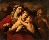 Carlo Maratti, Madonna and Child, Saint Elizabeth and Saint John, Oil on canvas