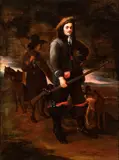 Michiel Sweerts, Two hunters with dogs, Oil on canvas