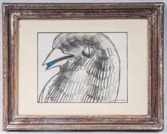 Pigeon head, multiple on paper by Aldo Turchiaro, offered May 2025
