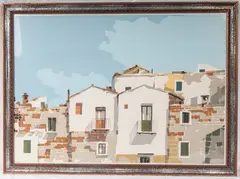 Untitled, multiple on paper by Aldo Riso, framed, offered May 2025