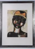 Franco Gentilini, Head of an African girl, framed