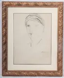 Woman's face, multiple on paper by Luigi Montanarini, offered May 2025