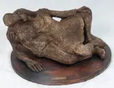 Nino Mandrici, Untitled, ceramic sculpture, with a brown patina. State of preservation: good