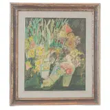 Amedeo Ruggiero, Flowers on display, framed