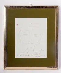 Female face by Virgilio Guidi, 1973, offered May 2025