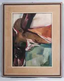 Mauro Fabiani, Pink abstract, 1698, in a contemporary frame