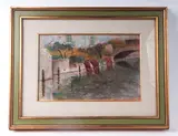 Luigi Manzi, Along the Spree, 1938, framed