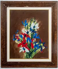 Floral composition by Luigi Montanarini, 1982, offered May 2025
