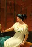 Francesco Netti, Woman in Roman costume, Oil on board