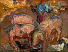 Nicolas Tarkhov, Farmyard, 1907