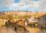 Augusto Alberici, View of Rome with Baths of Caracalla and Basilica of Saints Nereo and Achilleo