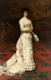 Gustavo Simoni, Female portrait in elegant dress, 1800