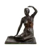 Sanzio Blasi, Naked woman, 1930, Engraved signature on the back: S. Blasi