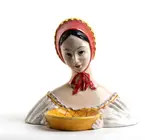 Alessandro Mola, Ashtray with peasant in Sardinian dress, Earthenware