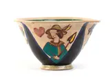 Richard Dölker, Cup with decoration of jack of hearts and queen of spades, Signature on the bottom: I.C.S with fish mark