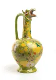 Vincenzo Pinto, Griffin-shaped amphora with decoration of yellow fruits, Signature on the bottom: V. Pinto