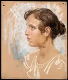 Emilia De Divitiis, Female portrait, 1918