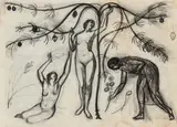 Giovanni Guerrini, Study for ENAPI (Ente Nazionale per le Piccole Industrie) poster, 1927, Pencil on paper