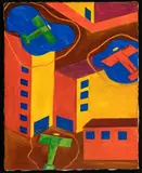 Ugo Pozzo, Aerei sulla città, 1930