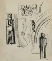 Study for mural composition by Mario Sironi, 1933, offered May 2025