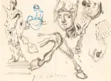 Study for figures and horses by Giorgio de Chirico, 1958, offered May 2025
