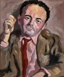 Carlo Levi, Male portrait, On the back a painting signed lower right: C. Levi