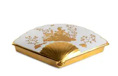 Ennio Finzi, Fan-shaped box, Stamp on the bottom: Limoges