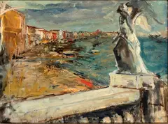 Cesare Monti, Riva degli Schiavoni in Venice from Marciana