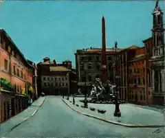 Piazza Navona by Alberto Ziveri, 1947, offered May 2025