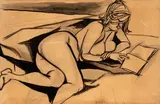 Renato Guttuso, Woman reading a book
